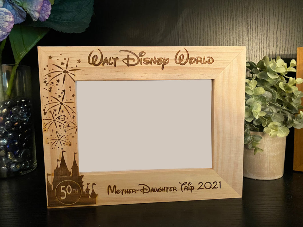 Personalized Vacation Frame - 50th Anniversary Design - Unsealed
