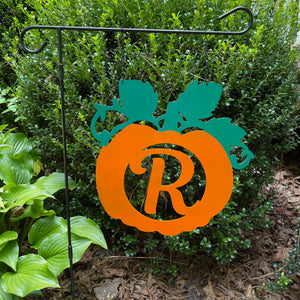 Pumpkin sign - garden/yard monogram decor