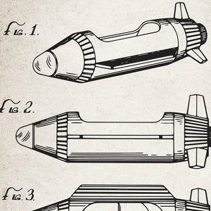 Rocket Jets Patent Vintage Wall Print Art