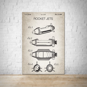 Rocket Jets Patent Vintage Wall Print Art