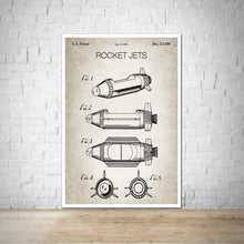 Load image into Gallery viewer, Rocket Jets Patent Vintage Wall Print Art
