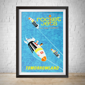 Rocket Jets Tomorrowland - Vintage Poster