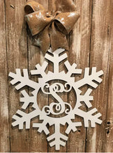 Load image into Gallery viewer, Large 24&quot; Snowflake Monogram Decor
