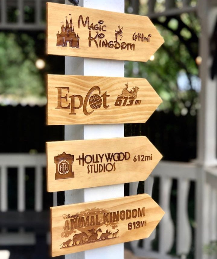 Your Miles to The Magic - Four Personalized Park Signs - SPECIAL EDITION
