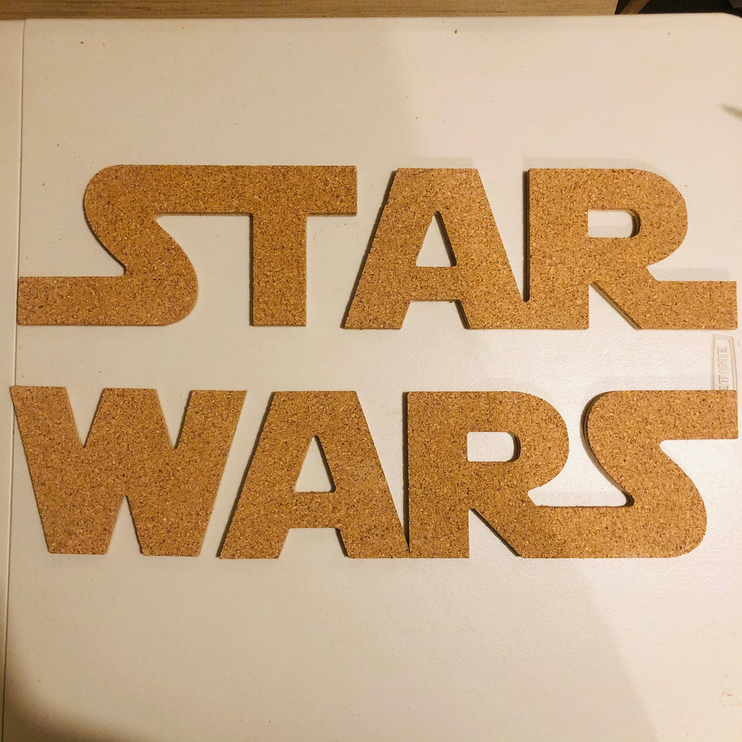 Star Wars Logo-Inspired Cork Pin Board