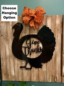 Turkey - Give Thanks - 24" Thanksgiving Decor