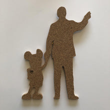 Load image into Gallery viewer, Partners Statue - Walt Disney &amp; Mickey Mouse-Inspired Silhouette Cork Pin Board
