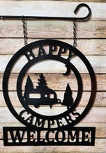Load image into Gallery viewer, Camper Gifts - Happy Campers Personalized Campsite Signs - Camping Gift Ideas - 16&quot;x14&quot; Custom Decor
