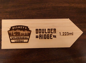 Your Miles to Wilderness Lodge Personalized Sign