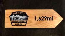 Load image into Gallery viewer, Your Miles to Wilderness Lodge Personalized Sign
