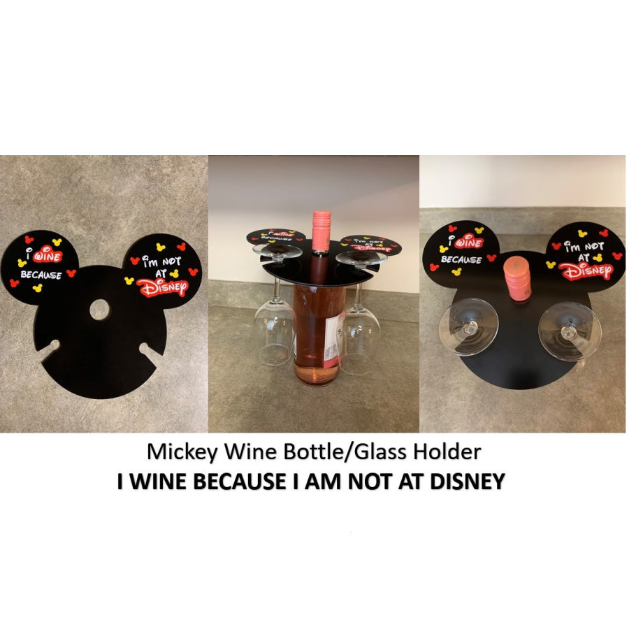 Mickey Wine Bottle Holder - Disney Wine Glass Holder