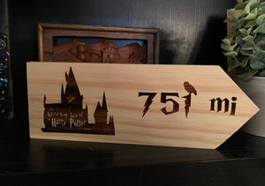 Your Miles to The Wizarding World Of Harry Potter Personalized Sign