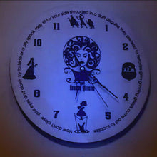 Load and play video in Gallery viewer, Grim Grinning Ghosts Haunted Mansion Inspired Wooden Clock
