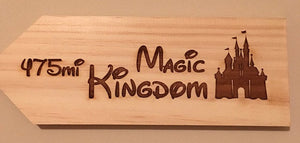 Your Miles to The Magic Kingdom Personalized Sign