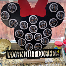 Load image into Gallery viewer, Customized Color Bow Minnie Mouse Keurig K-Cup Coffee Holder - w/ Wording Personalization
