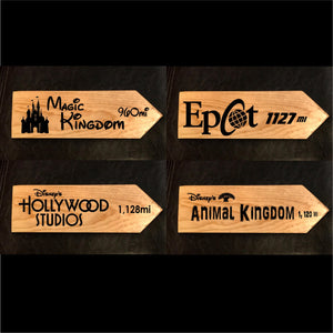 Your Miles to The Magic - Four Personalized Park Signs