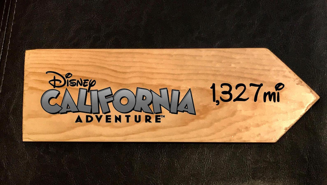 Your Miles to California Adventure Personalized Sign