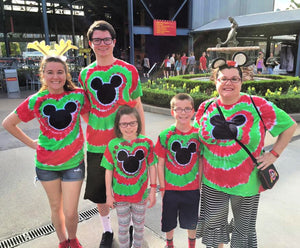 Magical Mouse Tie-Dye Christmas Color Children Shirts