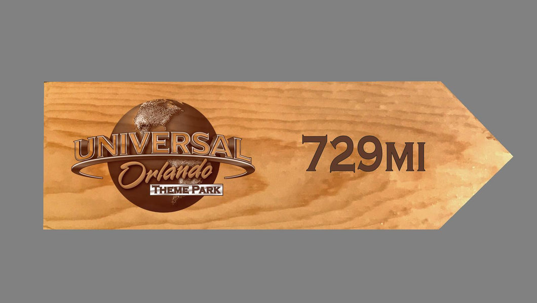 Your Miles to Universal Orlando Personalized Sign