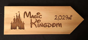 Your Miles to The Magic Kingdom Personalized Sign