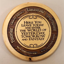 Load image into Gallery viewer, Magic Kingdom (WDW) Wooden Welcome - Lands Around The Kingdom Plaque
