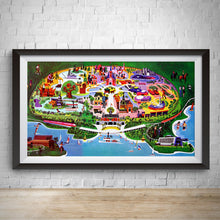 Load image into Gallery viewer, Vintage Magic Kingdom Concept Map

