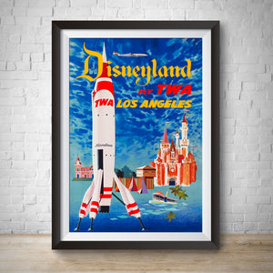Vintage Travel Disneyland - Los Angeles TWA Advertisement