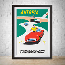 Load image into Gallery viewer, Autopia Vintage Attraction Poster - Disneyland - Tomorrowland
