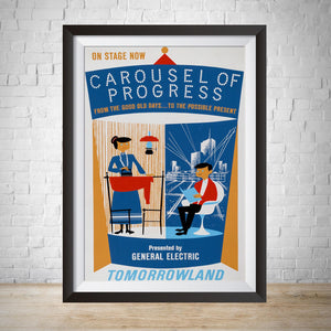 Carousel of Progress - Tomorrowland Vintage Disney Attraction Poster