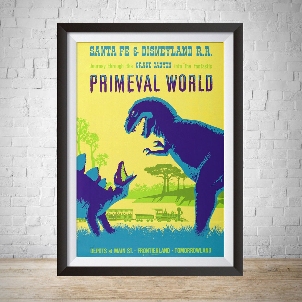 Primeval World Vintage Disneyland Attraction Poster