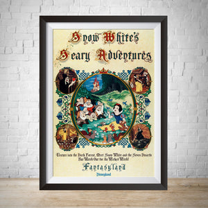 Snow White's Scary Adventures Vintage Fantasyland Attraction Poster