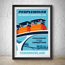 Load image into Gallery viewer, Peoplemover - Tomorrowland Vintage Attraction Poster
