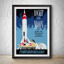 Load image into Gallery viewer, Rocket to the Moon - Vintage Tomorrowland Attraction Poster
