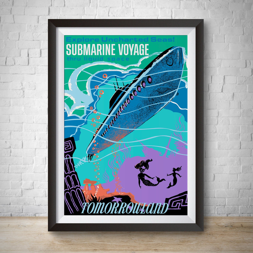 Submarine Voyage - Vintage Tomorrowland Attraction Poster