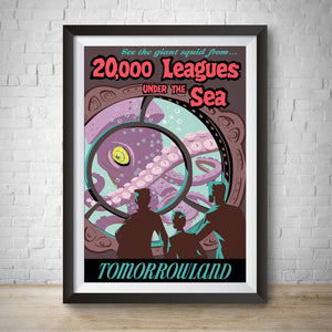 20000 Leagues Under the Sea - Tomorrowland - Vintage Attraction Poster