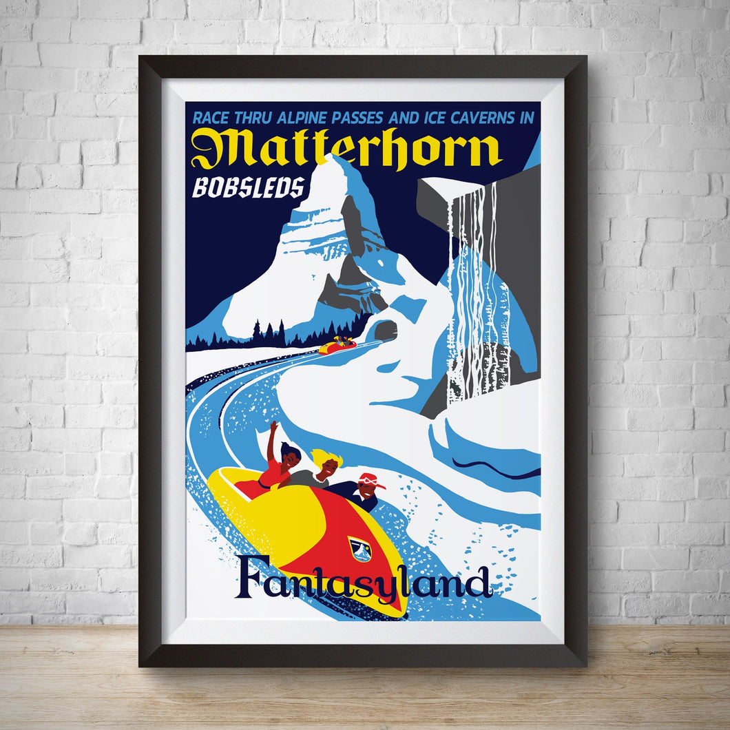 Matterhorn - Vintage Fantasyland Attraction Poster