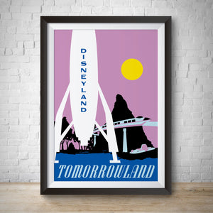 Tomorrowland Vintage Disneyland Attraction Poster