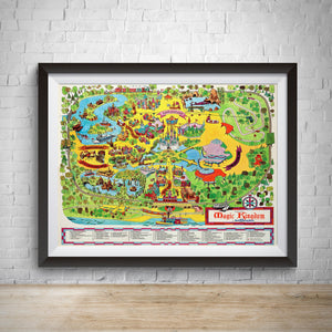 1971 - Disney World Park Map - Magic Kingdom Map