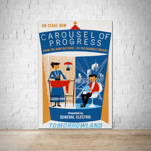 Carousel of Progress - Tomorrowland Vintage Disney Attraction Poster