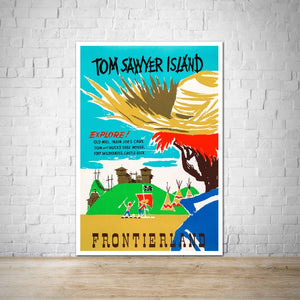 Tom Sawyer Island Frontierland Vintage Attraction Poster