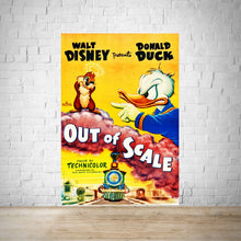 Load image into Gallery viewer, 1951 Donald Duck Disney Movie Poster - Out of Scale -Vintage Movie Poster
