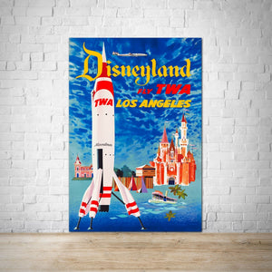 Vintage Travel Disneyland - Los Angeles TWA Advertisement