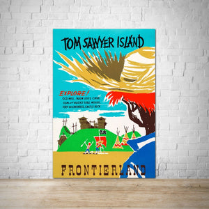 Tom Sawyer Island Frontierland Vintage Attraction Poster