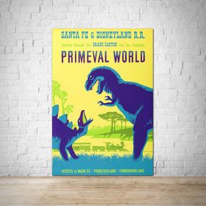 Primeval World Vintage Disneyland Attraction Poster