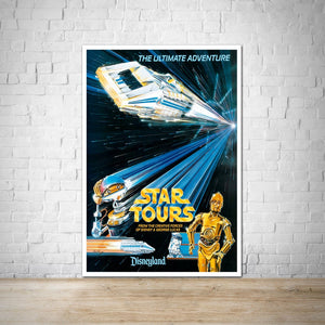 Star Tours Attraction Poster - Vintage Disneyland