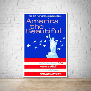 America the Beautiful - Vintage Tomorrowland Attraction Poster