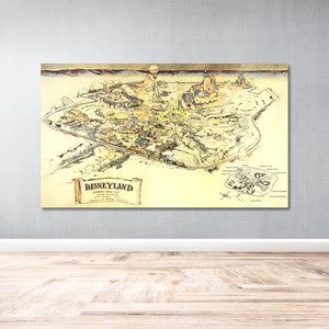 Vintage Disneyland Concept Map