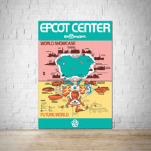 Load image into Gallery viewer, 1982 - Vintage Epcot Park WDW Map Poster Print - Disney World
