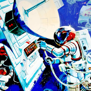 Vintage Epcot Mural - Spaceship Earth Poster