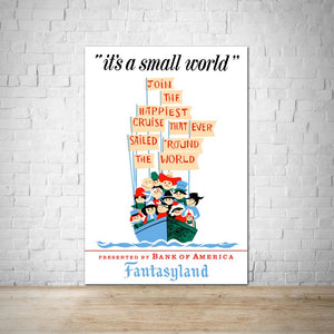it's a small world - Vintage Fantasyland Attraction Poster